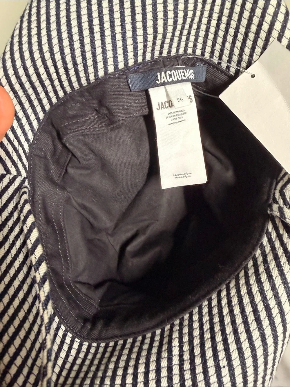 JACQUEMUS Women's Gray Le Bob De-Nimes Bucket Hat